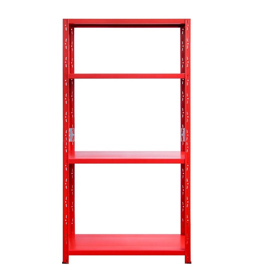 regał metalowy czerwony wciskany